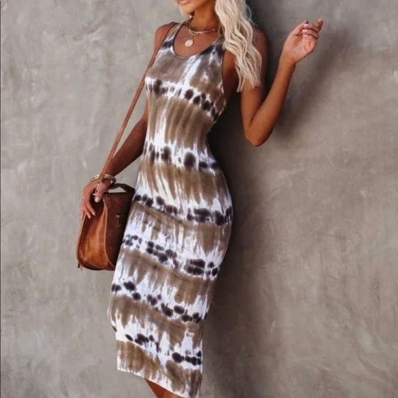 Vici tie dye racer back midi dress, size L